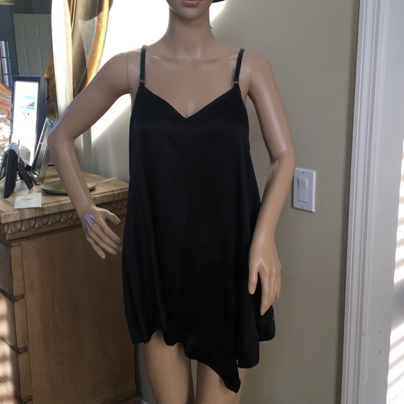 Saks - Black Silk asymmetrical blouse, Size Med - Picture 8 of 8